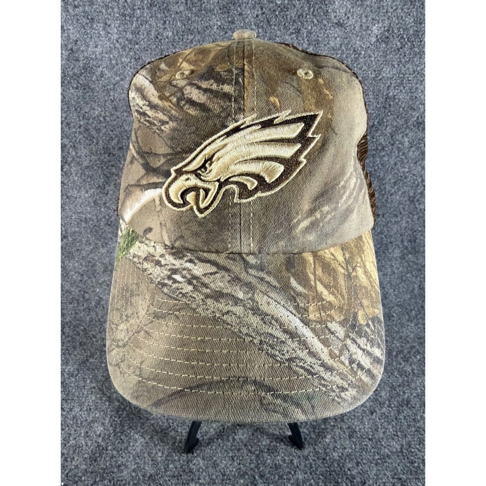 Philadelphia Eagles NFL OTS Realtree Camo Trucker Hat Mesh Snapback Cap Brown